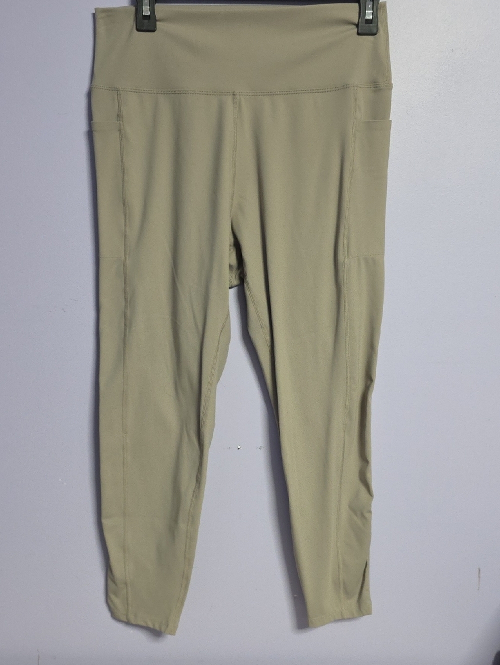 Danskin Tan High-Waist Leggings with Side Pockets